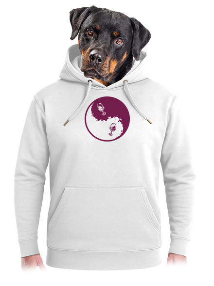 Yin Yang bor unisex prémium pulóver Snowwhite