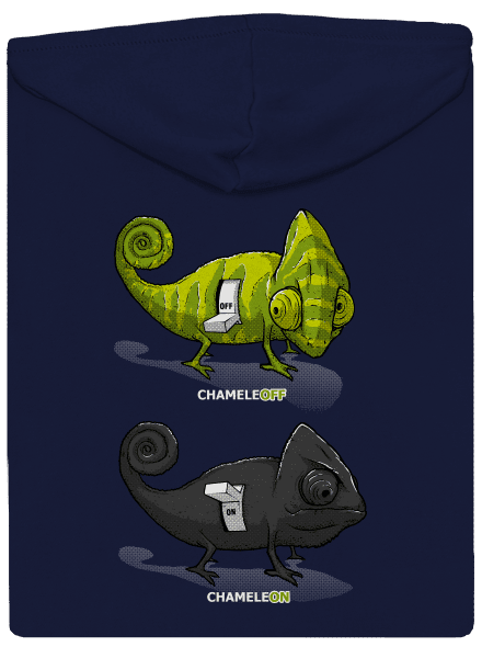 ChameleON ChameleOFF cipzáras férfi pulóver Navy