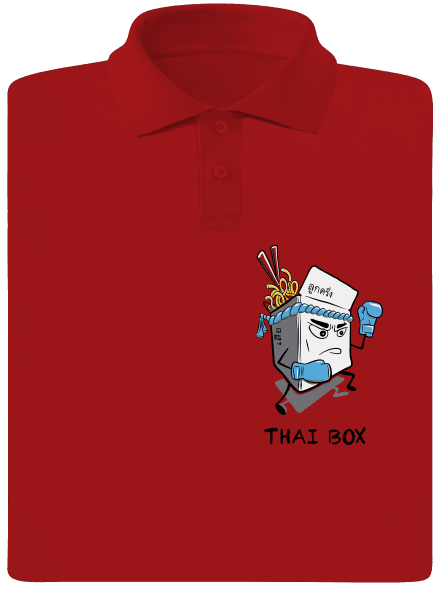 Thai box férfi pólóingek Red Mal