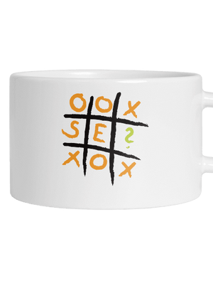 Piškvorky macaron bögre White