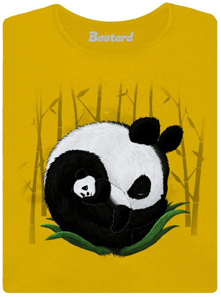 Két alvó panda női póló Yellow