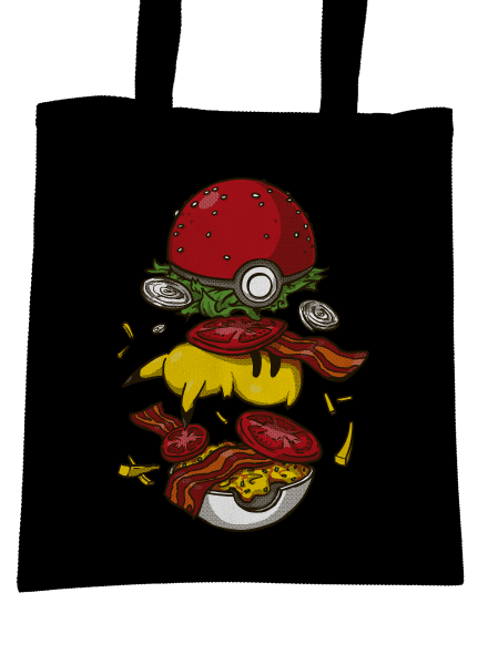 Pokémon burger táska Black