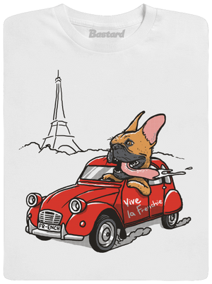 Francia buldog férfi póló White