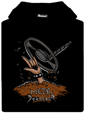 Metal detector gyerek kenguruzsebes pulóver Black