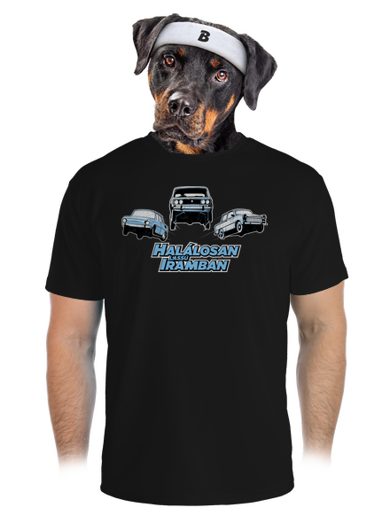 Halálosan lassú iramban férfi sportpóló Black