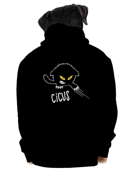 Cicus cipzáras férfi pulóver Black