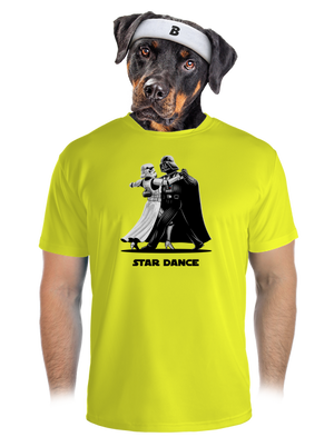 Star dance férfi sportpóló Neon Yellow