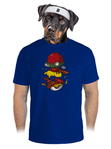 Pokémon burger férfi sportpóló Royal Blue Mal