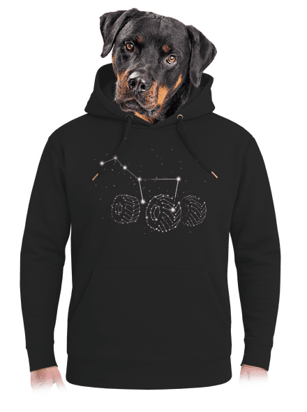 Göncölszekér unisex prémium pulóver Dark Black