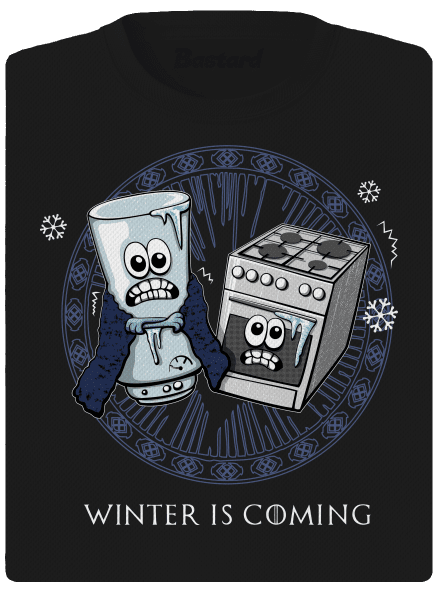 Winter is coming női sportpóló Black