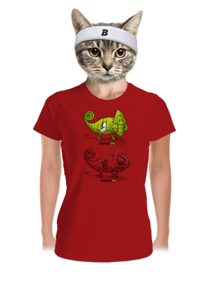 ChameleON ChameleOFF női sportpóló Red Mal