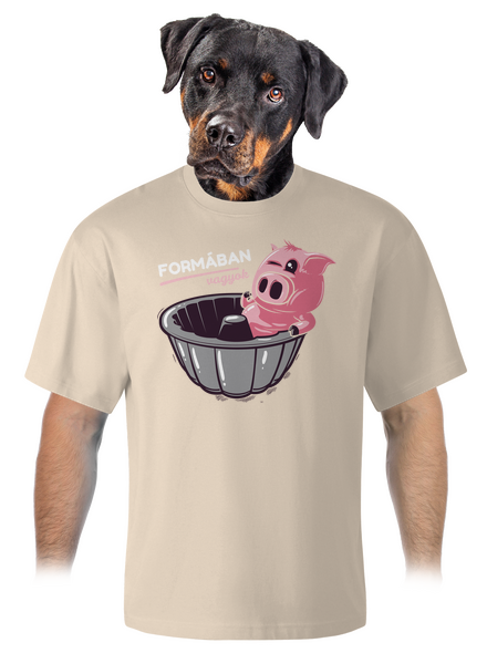 Formában unisex túlméretezett póló Almond