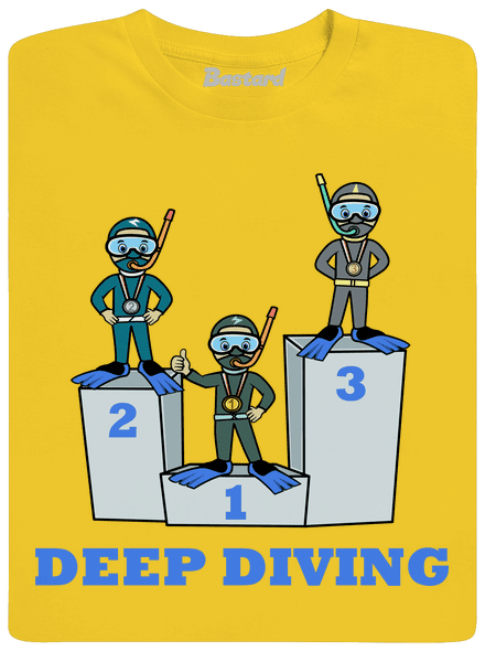 Deep diving férfi póló Gold