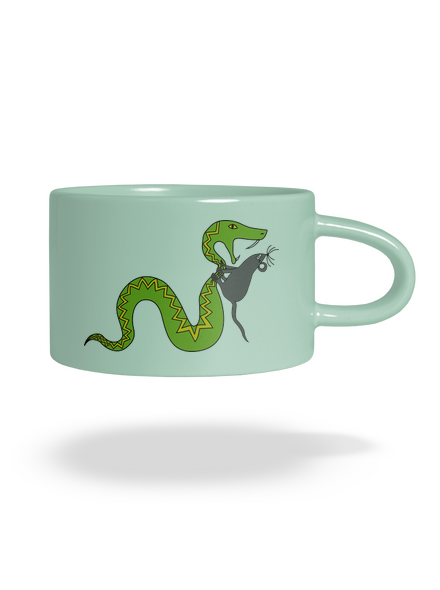 A kígyó és az egér macaron bögre Mint Macaron