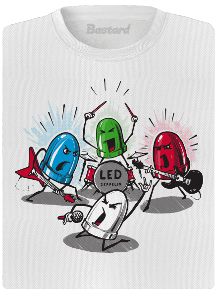Led Zeppelin női sportpóló White