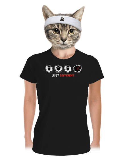 Fekete bárány női sportpóló Black