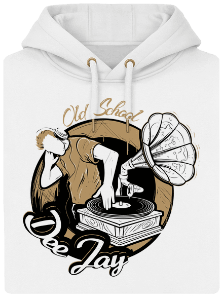 Old School DJ unisex prémium pulóver Snowwhite