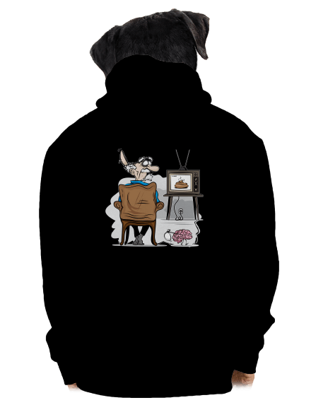 TV News cipzáras férfi pulóver Black