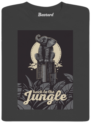 Back to the jungle férfi hosszú ujjú póló Dark Grey