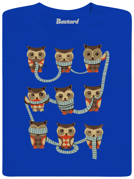 Baglyok gyerek póló Royal Blue