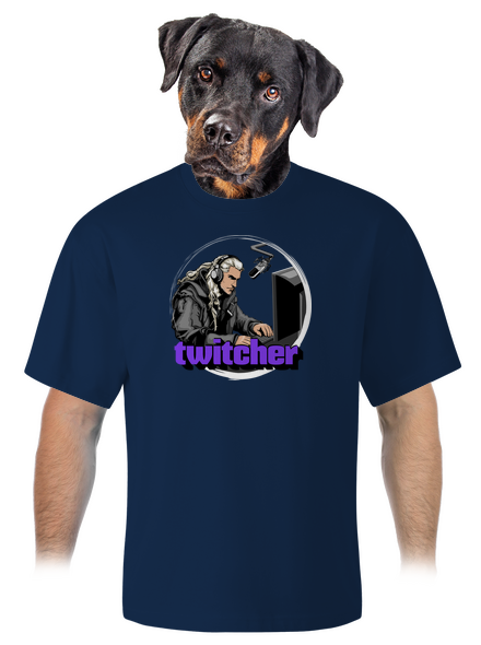 Twitcher unisex túlméretezett póló Midnight Blue