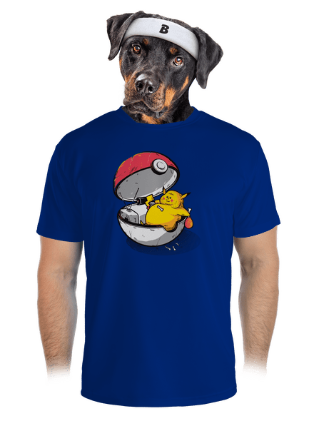 Pokémonnak annyi férfi sportpóló Royal Blue Mal