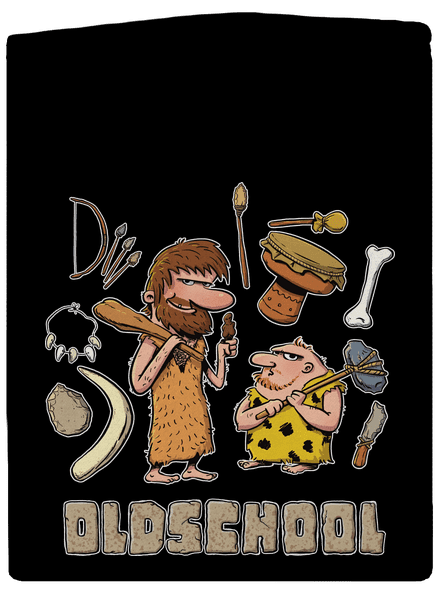 Oldschool cipzáras férfi pulóver Black