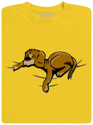 Alvó kutya férfi póló Gold