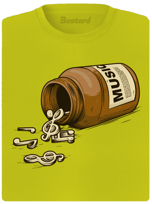 Music Pills női sportpóló Neon Yellow