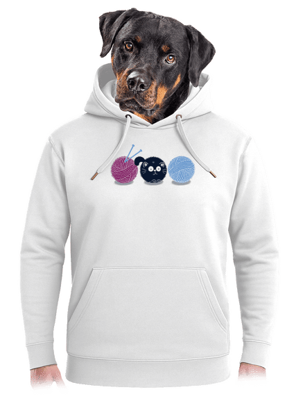 Macska unisex prémium pulóver Snowwhite