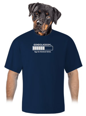 Gondolkodom unisex túlméretezett póló Midnight Blue