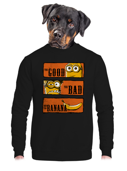 A Jó, a Rossz és a Banán unisex crewneck Black
