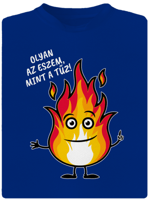 Olyan az eszem, mint a tűz! férfi sportpóló Royal Blue Mal