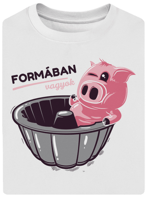 Formában unisex túlméretezett póló White