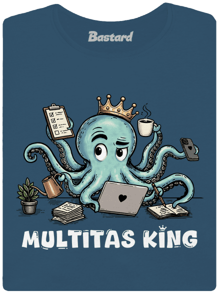 Multitas king prémium női póló Petrol Blue