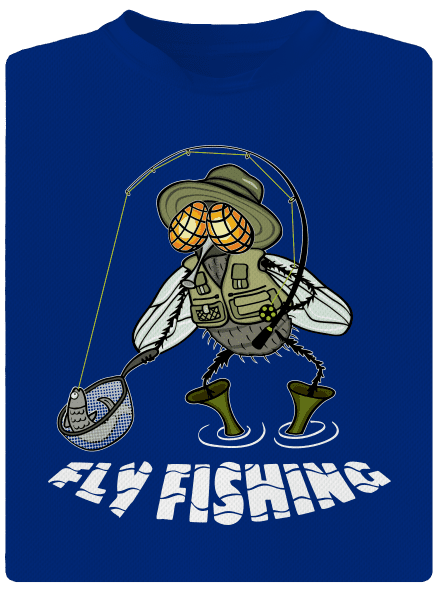 Fly fishing férfi sportpóló Royal Blue Mal