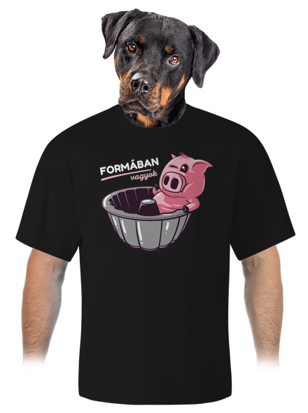 Formában unisex túlméretezett póló Black