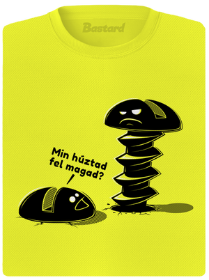 Felhúzva női sportpóló Neon Yellow