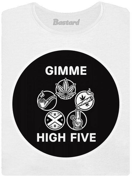 Gimme high five prémium női póló White