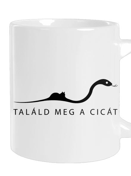 Találd meg a cicát nagy bögre White