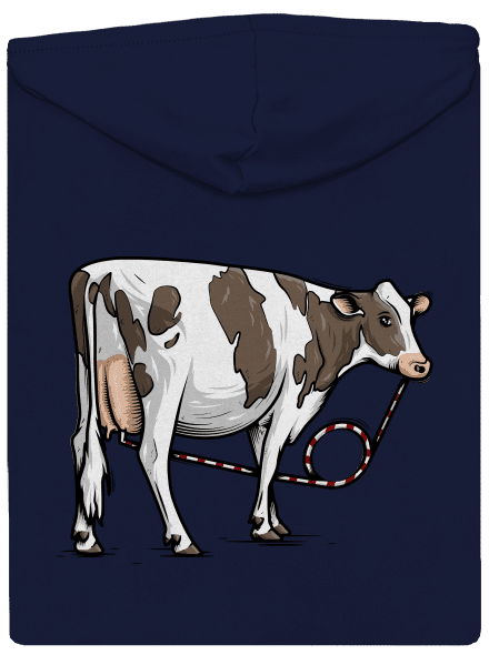 Cow drink cipzáras férfi pulóver Navy