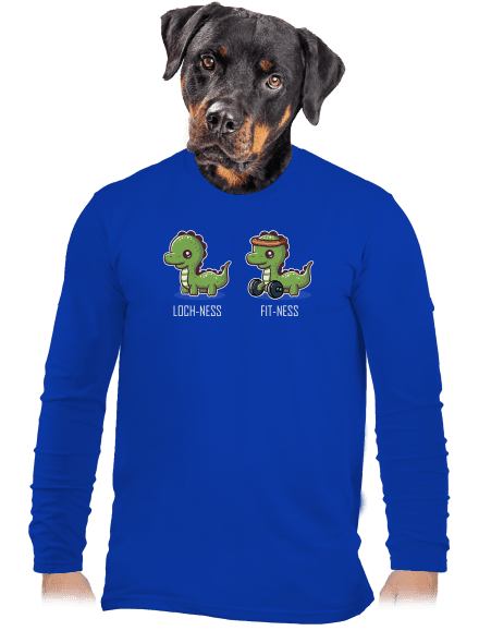 Fit-ness férfi hosszú ujjú póló Royal Blue