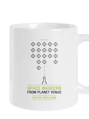 Space Invaders hagyományos bögre White
