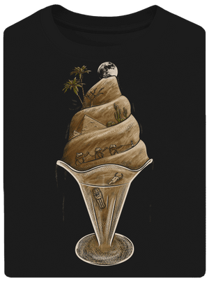 De(s)ert unisex túlméretezett póló Black