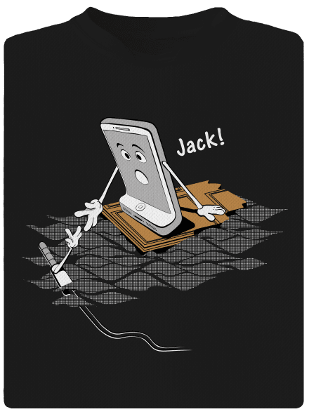 Jack férfi sportpóló Black