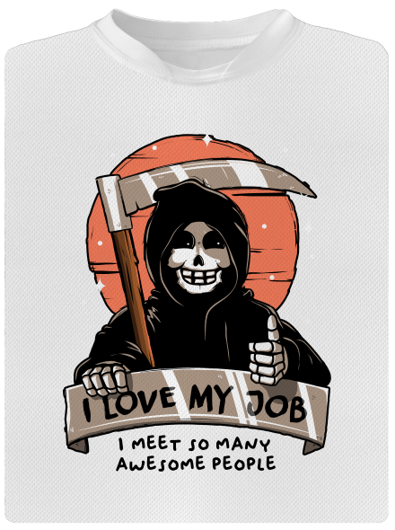 I love my job férfi sportpóló White