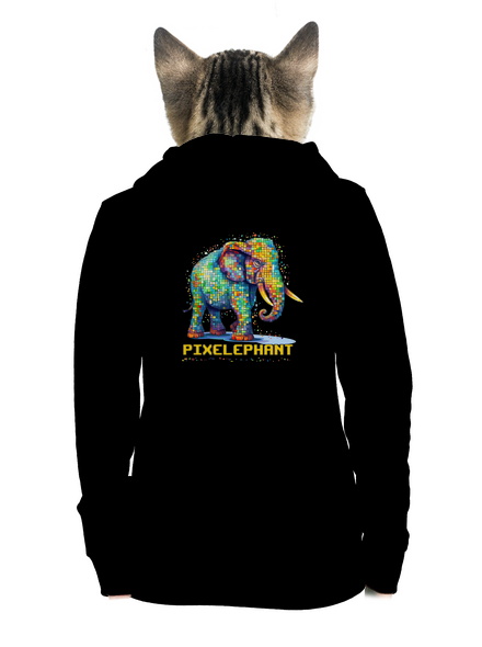 Pixelephant cipzáras női pulóver Black