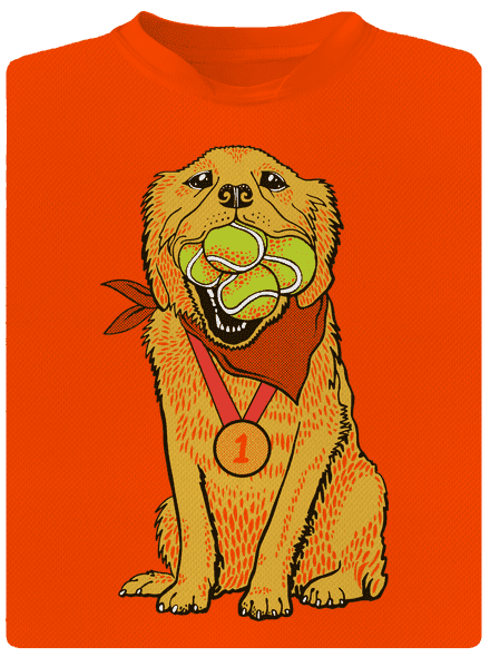 Arany retriever férfi sportpóló Neon Orange