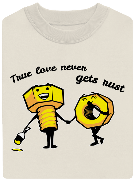 True love unisex crewneck Off White