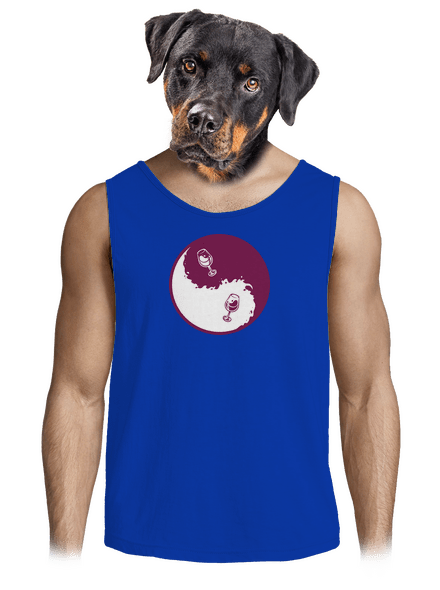 Yin Yang bor férfi trikó Royal Blue